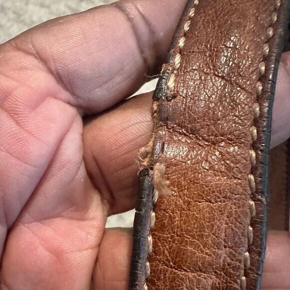 Frye Cameron Magazine Leather Distressed Satchel/Crossbody Bag - Picture 12 of 13